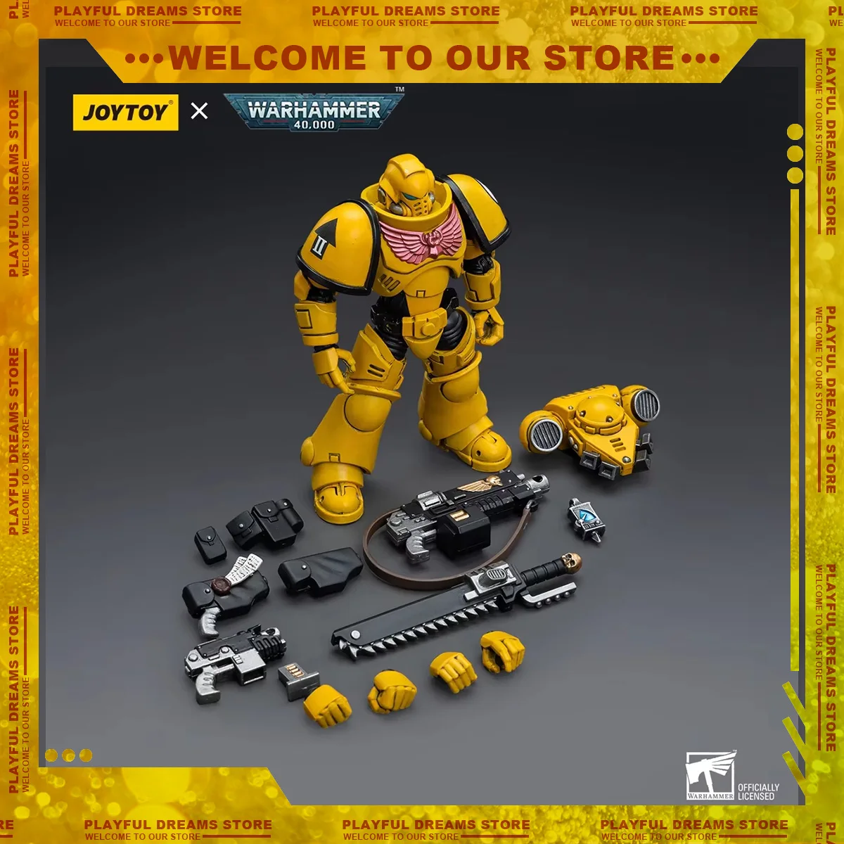 JOYTOY Warhammer 40K 1/18 Imperial Fists Action Figures Blood Angels Statue Intercessors Model Boy Gift Decoration Ornament