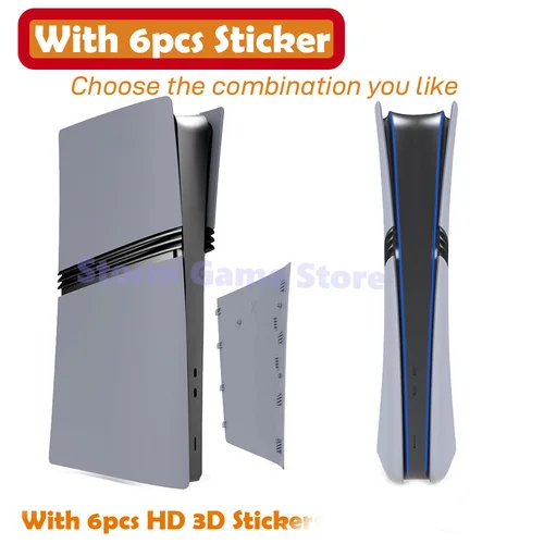 Imagen 2 del producto 30 aniversario limitado para PS5 Pro placa frontal vinilo Logo pegatina Playstation 5 consola gorda cubierta placa frontal reemplazo de carcasa