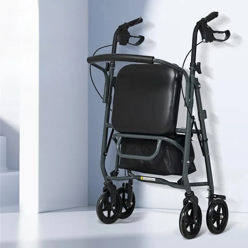 

Mobility Aids Rollator Walker for The Elderly,Practical Walking Aids Rehabilitation Walkers for Senior Can Sit Shopping Cart