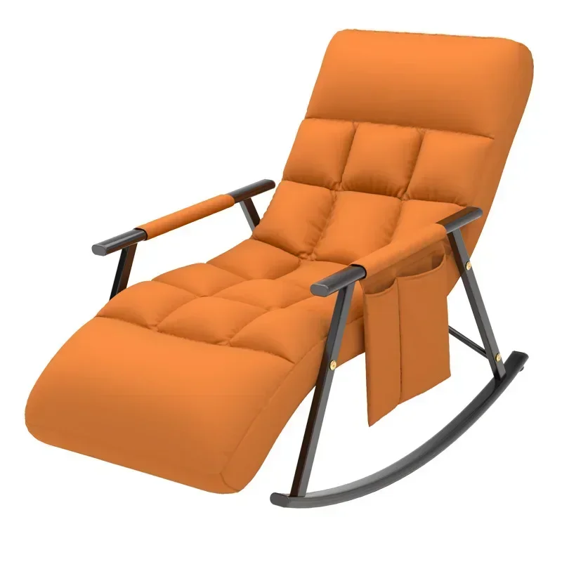 Recliner Lazy Sofa, Single Rocking Chair,Indoor Sofa,Tech Fabric Rocking Chair,Adult Balcony Home Leisure, Layable Sleeping