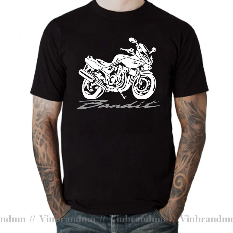 Vintage Cotton T-shirt Moto Suz Motorcycle Bandit 600 1200 S Design T Shirt Motor Bike Lovers Fitness Clothing Outfits Tops Tees