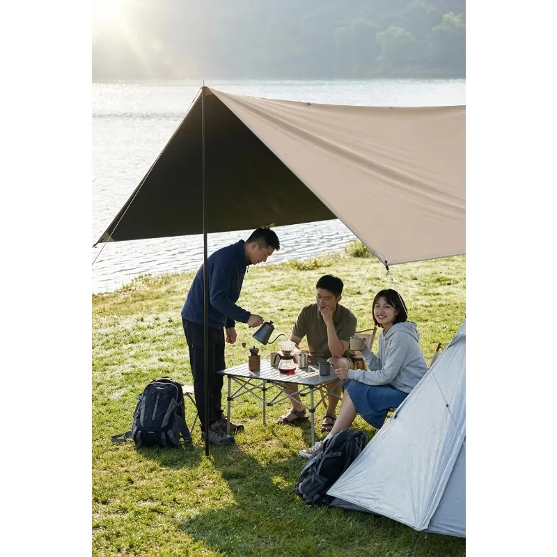 3 * 3 meters outdoor awning hexagonal awning, windproof, rainproof and sunscreen, suitable for 8-10 people