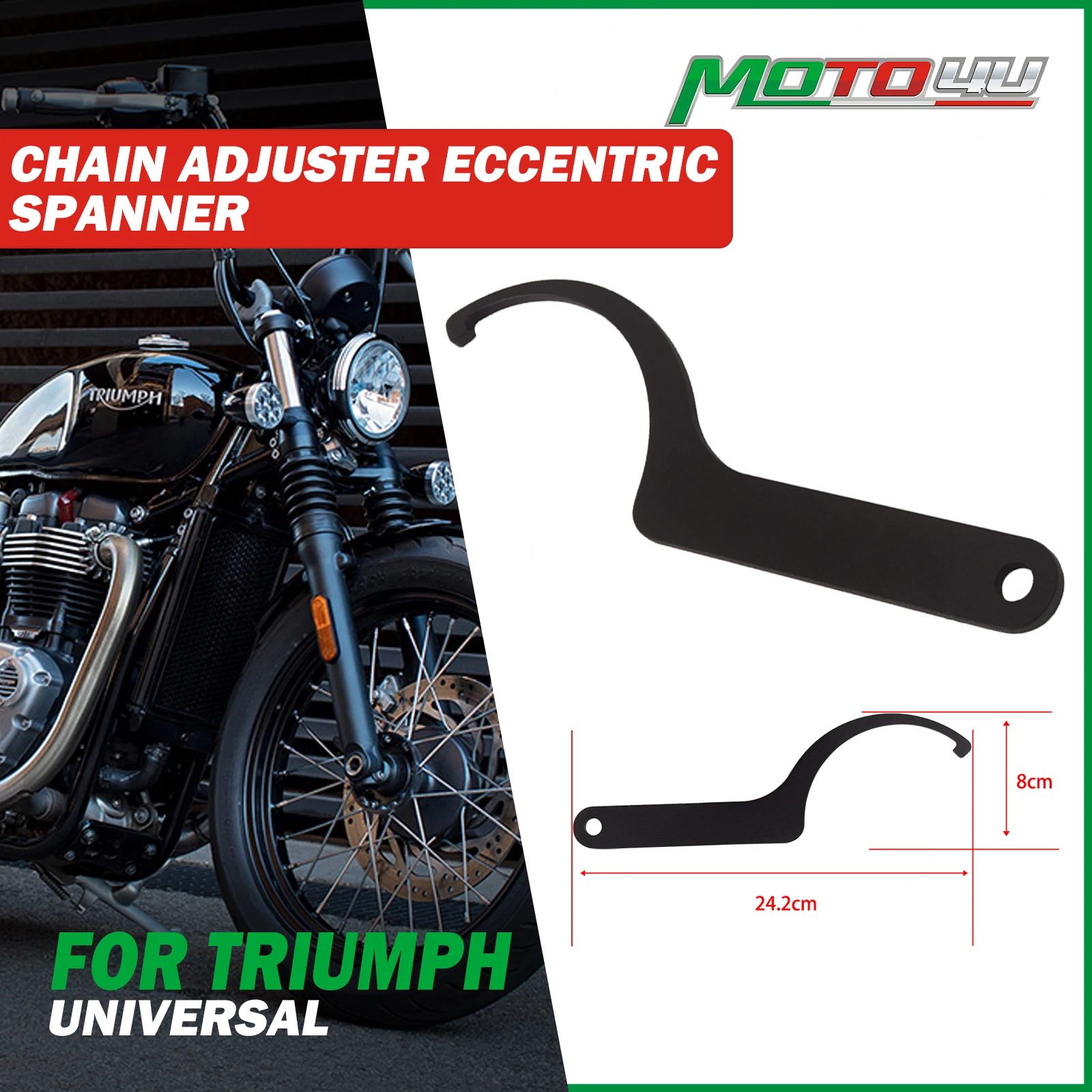 For Triumph Chain Adjuster Eccentric Spanner Motorcycle Wrench Tool Accessories 1PC For Single Sided Swingarm