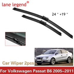 Wiper LHD Front Wiper Blades For VW Volkswagen Passat B6 2005 - 2011 Windshield Windscreen Window Car Rain Brushes 24''+19''