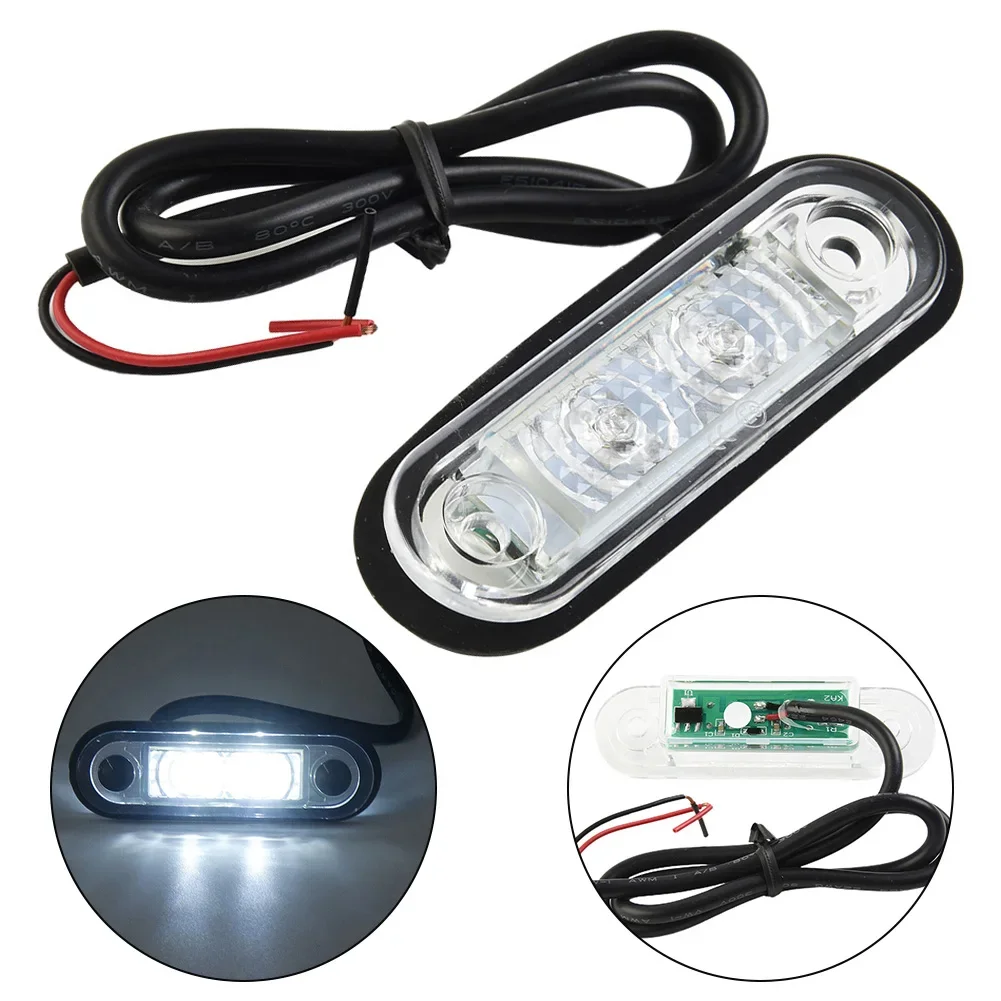 화이트 스타일 LED 플러시 핏 바 마커 램프 라이트, 브레이크 테일 라이트, 12V, 24V 플러시 핏 LED 마커 라이트, 램프