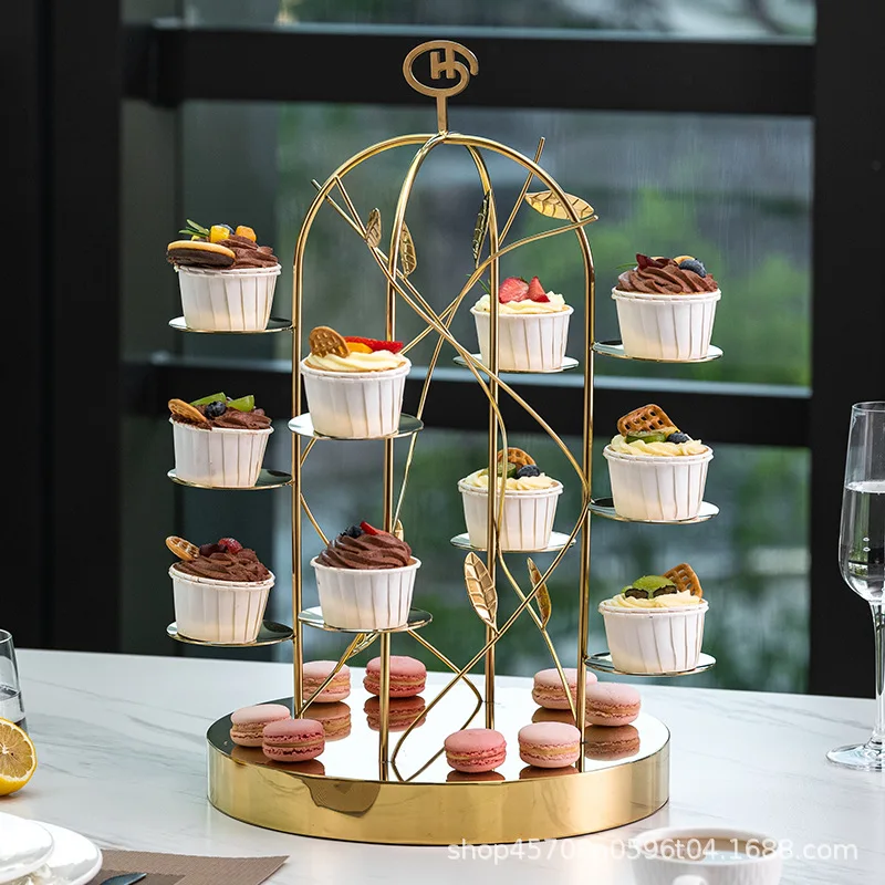 3-Tier Dessert Stand Cake Tower Server for Tea Party Buffet Display Tray