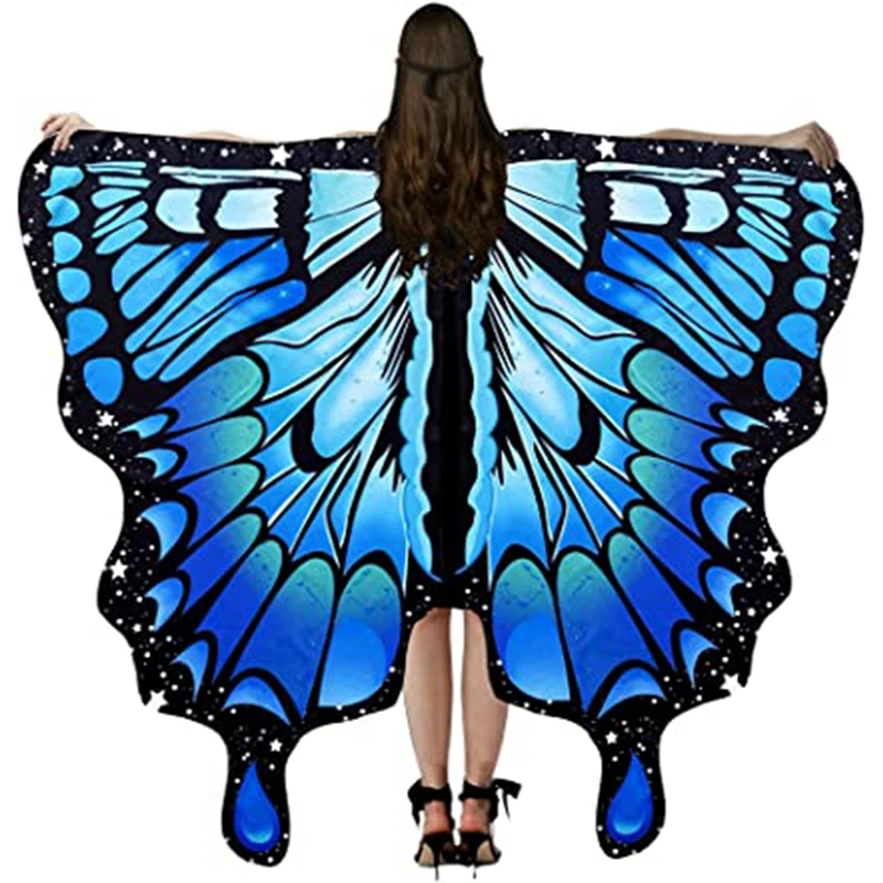 Women Pixie Butterfly Costume Halloween Performance Cloak Children's Butterfly Elf Angel Wings Christmas Cosplay Stage Costumes