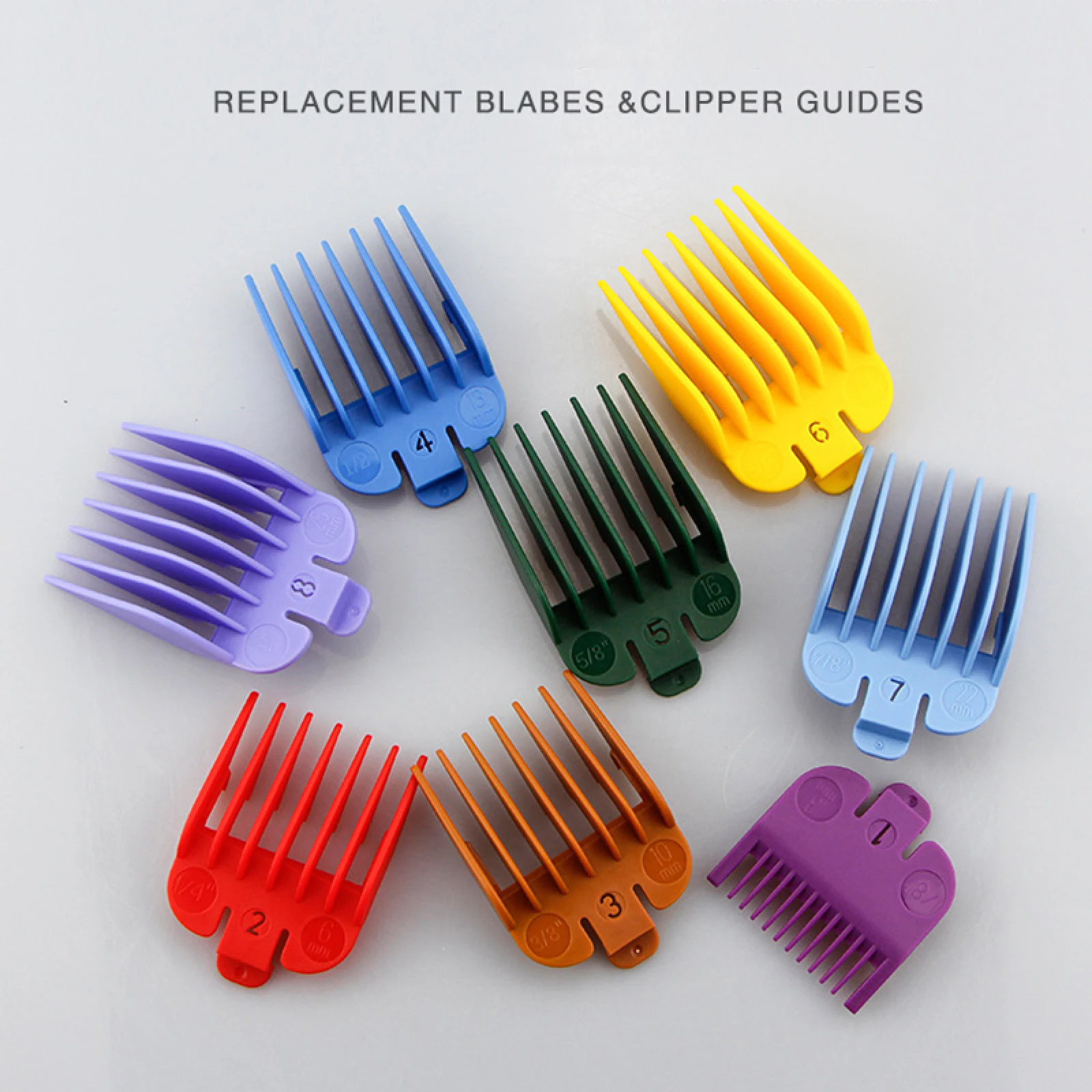 

8Pcs/Set Hair Clipper Limit Combs For Wahl Hair Clipper Accessory Hair Cutting Comb For Hair Trimmer Machine Trimmer Limit Combs