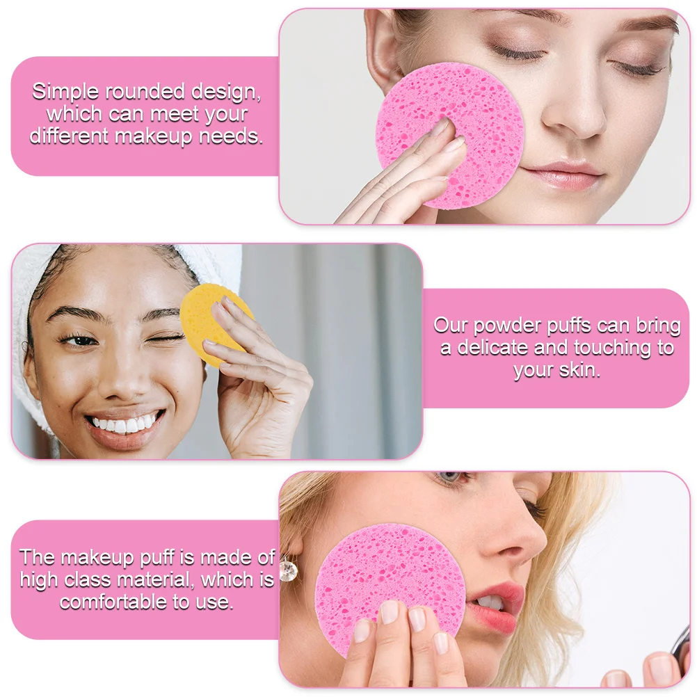 15 stuks gezichtsreiniging afgeronde make-up comfortabele cosmetica bladerdeeg natuurlijke make-up tool afgeronde bladerdeeg gezicht waspad