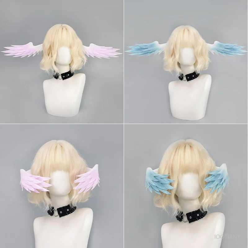 

Anime Angel Ear Feathers Comic Con Party Cosplay Wings Headwear Horns Hair Clips Hairpins Costume Hair Accessories Props 202+