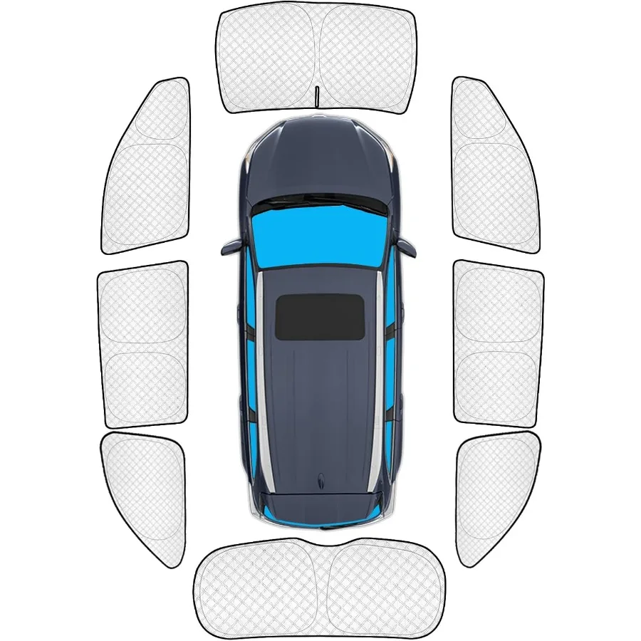 

8pcs Thicken Full Sun Shades for Highlander 20202025 Accessories Car Window Covers Sunshade for Windshield Side Rear UV Block