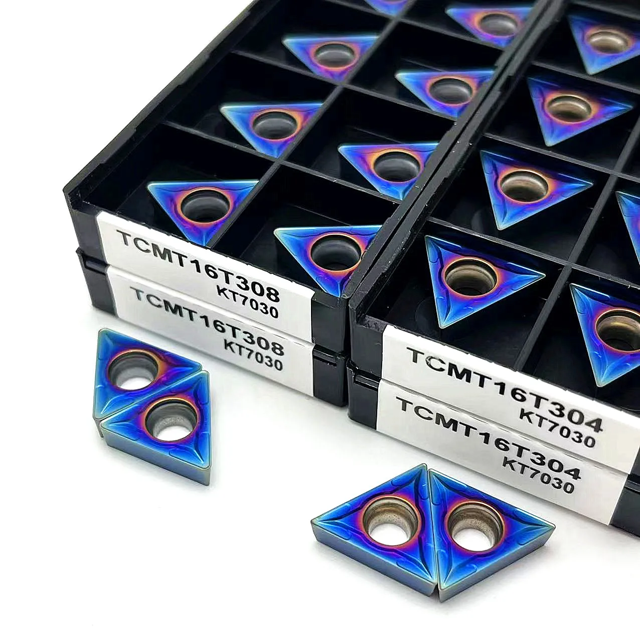 Nano Blue High-Quality 10PCS TCMT16T304 TCMT16T308 KT7030 Tungsten Carbide Insert TCMT 16T304 TCMT 16T308 Lathe Machine Tools