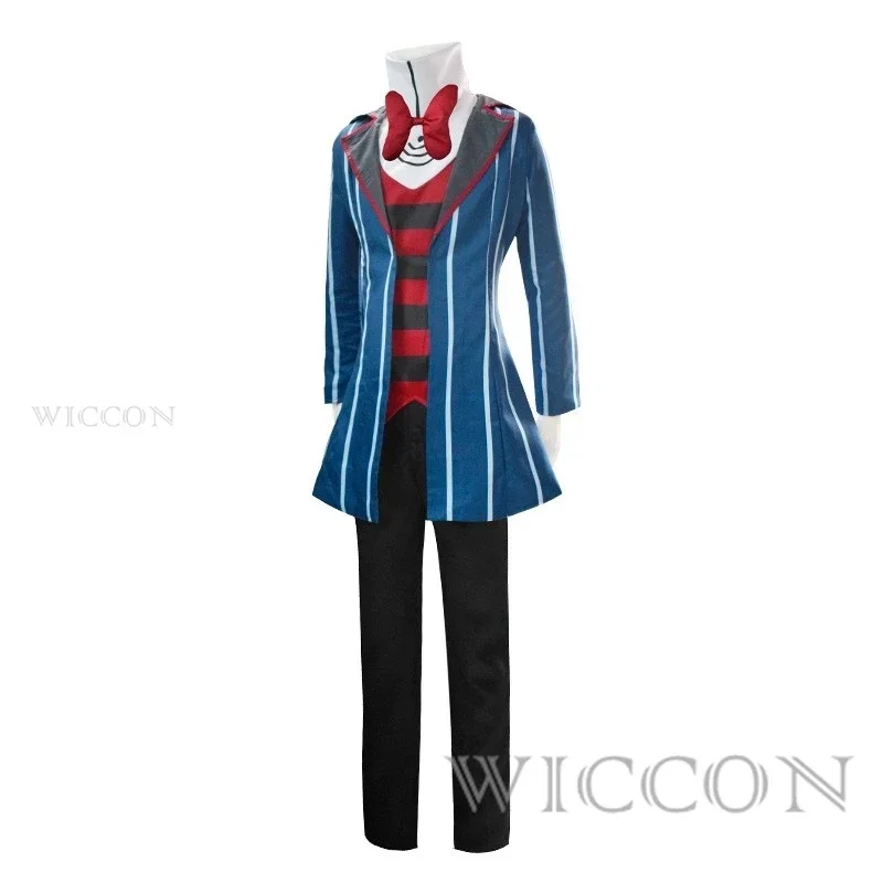 EE01 Hazbin Vox Cosplay Kostüm Hotel Cosplay Uniform Anzug Outfit 3V Männer Halloween Karneval Weihnachten Kostüme Blau Rot SuitIo0!