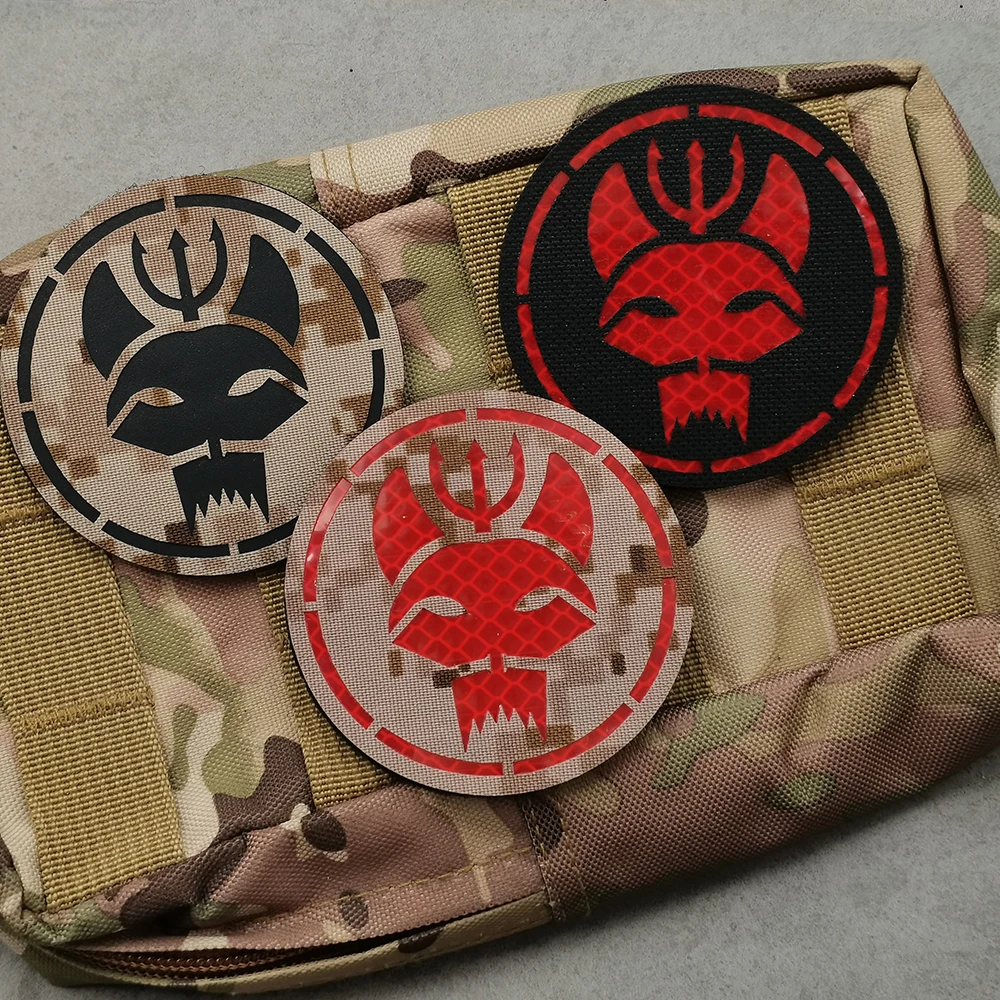 Seal Team Trident IR Reflection Patches Amerykańska flaga Wojskowe naklejki taktyczne na odzież z haczykiem i pętelką