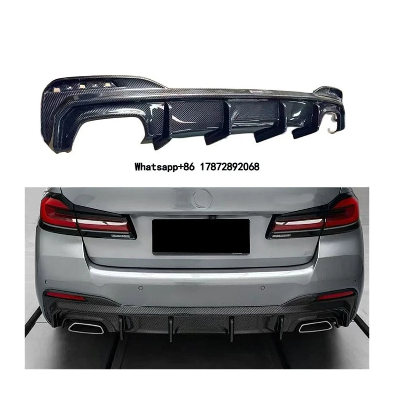 

T for 5 Series G30 G38 Dry Carbon Fiber Body Kit Rear Diffuser Rear Lip