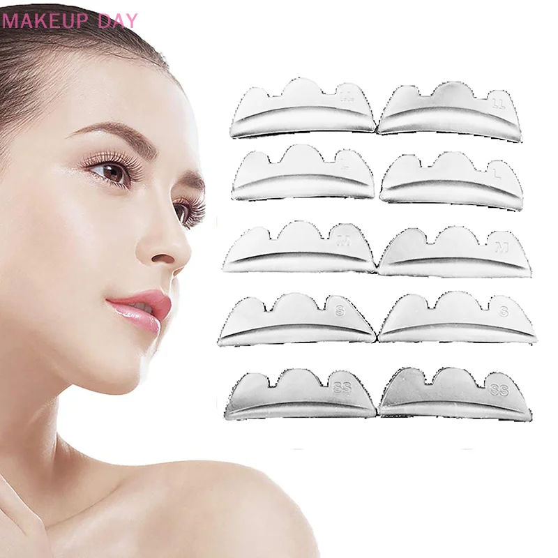 5 Paar weiche Silikon Wimpern Dauerwelle Pads 3d Wimpern heben Locken wickler Applikator Wimpern Dauerwelle Stangen Schild Make-up Werkzeuge Zubehör Salon