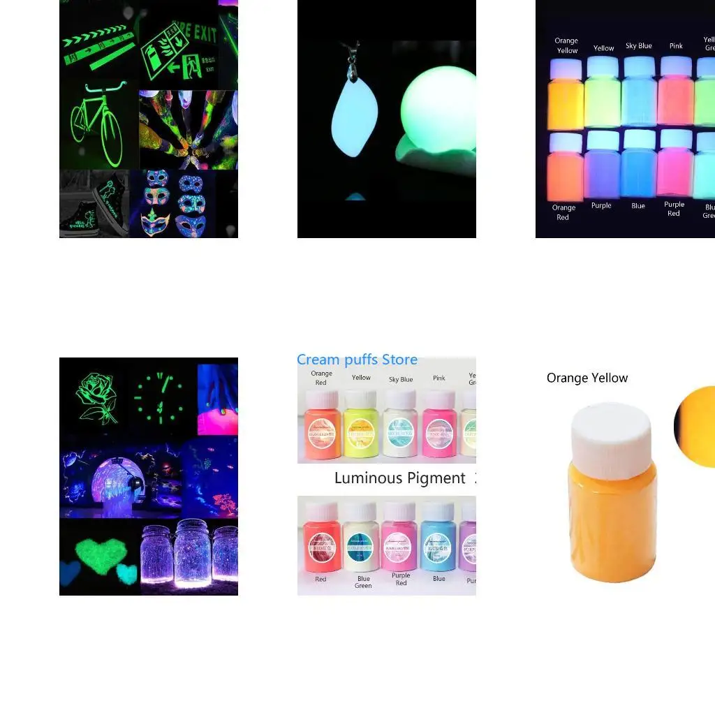 50LE 12 Colors Luminous Pigment Powder Luminous Resin Luminous Powder Diy Handicraft