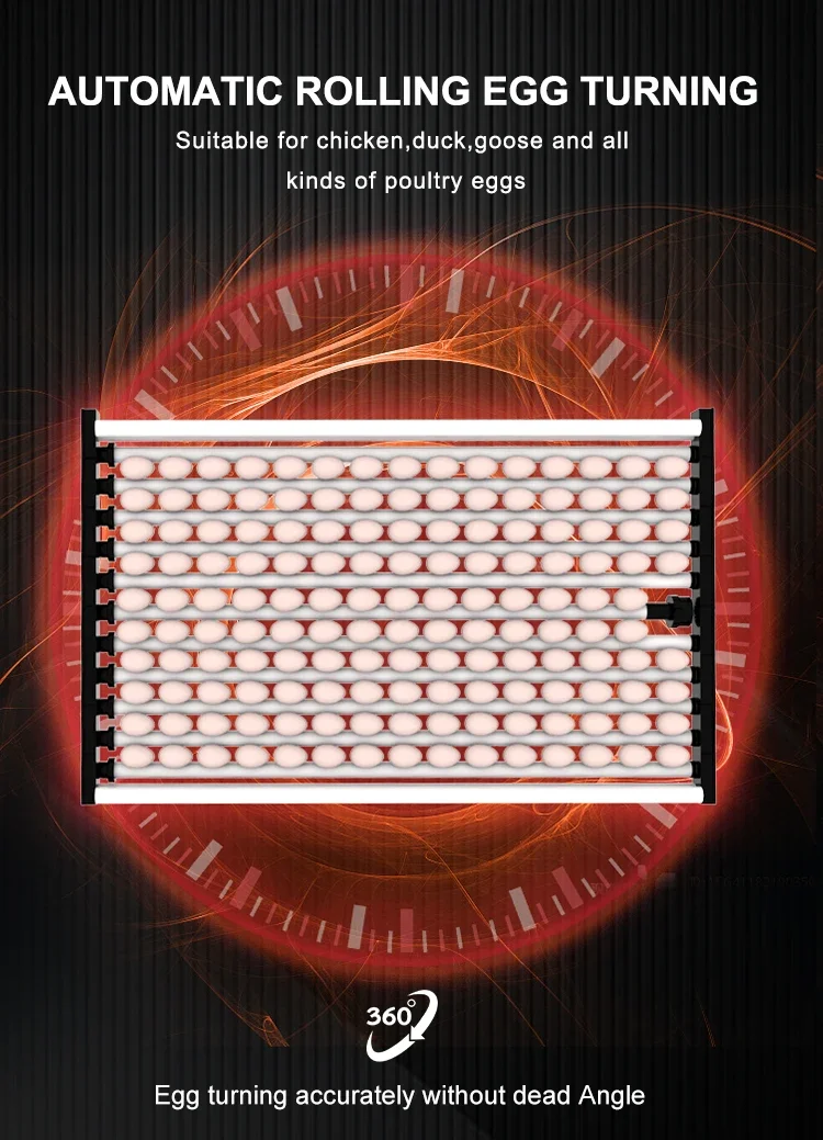 HHD WONEGG 2000 بيضة أوتوماتيكية بالكامل نوع الأسطوانة الذكية البيض حاضنة تحكم آلة التفريخ