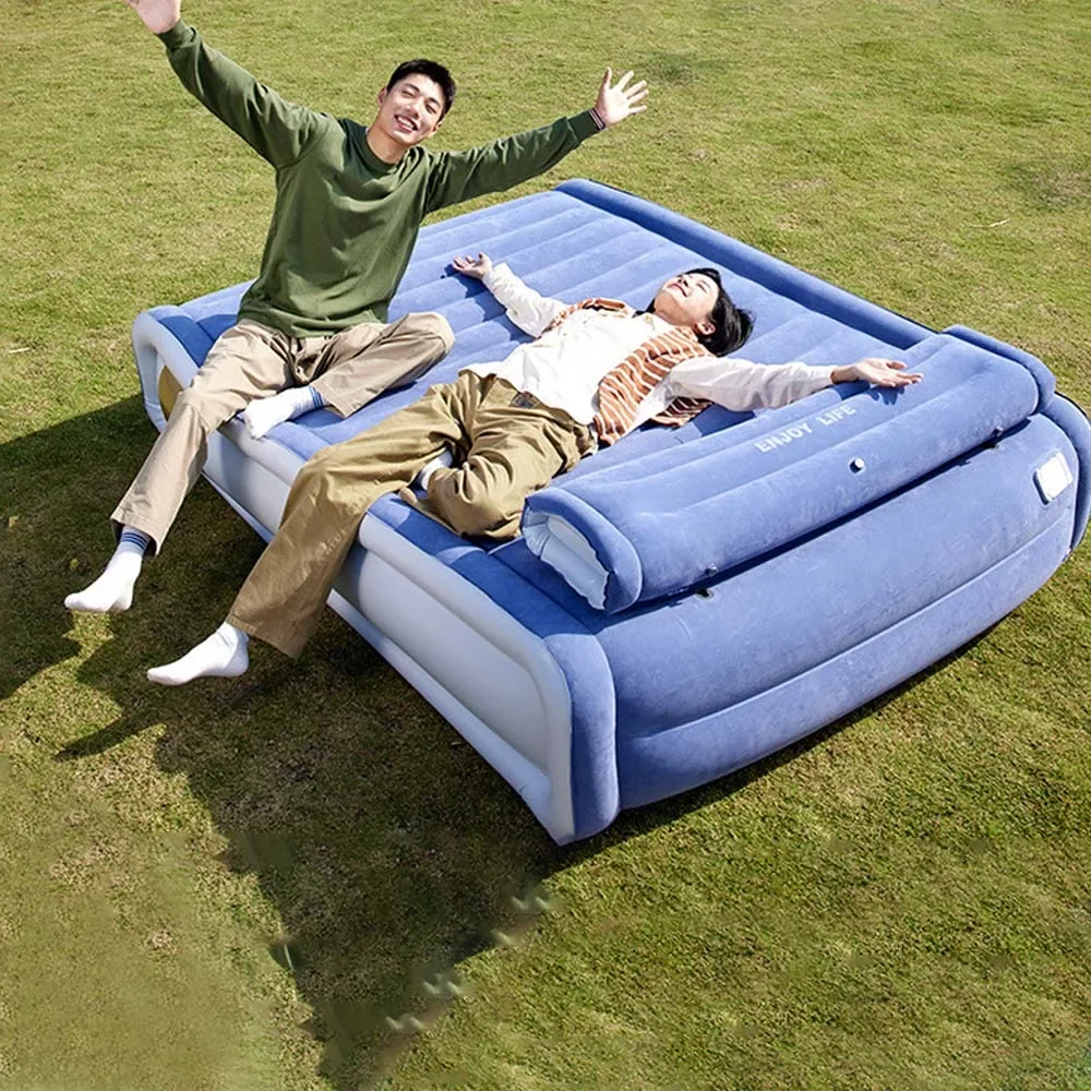 قطيع فراش المدمج في مضخة نفخ التلقائي نفخ الهواء حصيرة المنزل سيارة مخيمات الراحة سرير للطي وسادة أريكة استرخاء #2