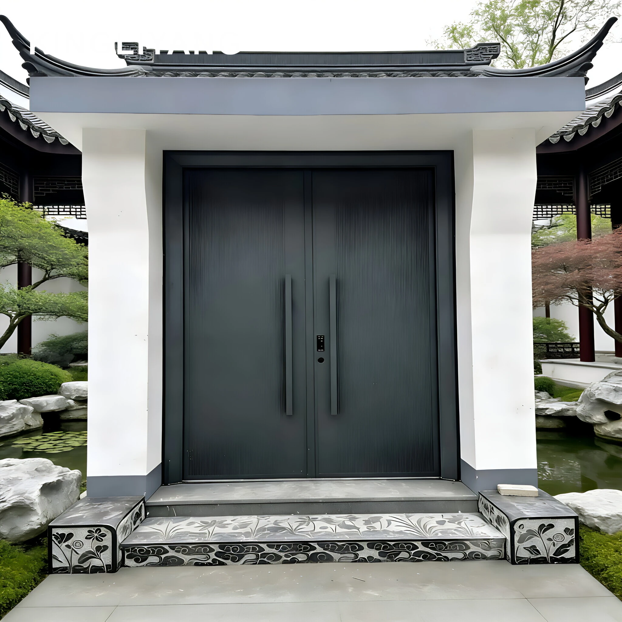 Aluminum Alloy Swing Villa & Hotel Garden Gate with Custom Color Durable Eco-Friendly Modern Design
