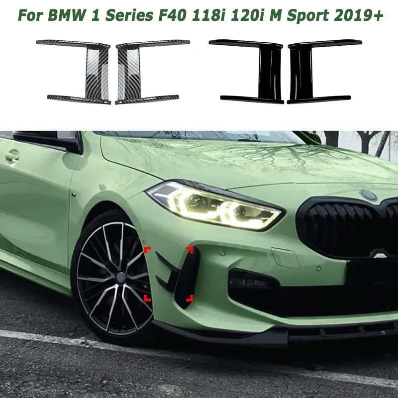 

Автомобильный передний спойлер с перекрестным ножом для BMW 1 серии F40 118i 120i M Sport 2019 + MP Боковые разветвители Тюнинговые детали Автомобильные аксессуары