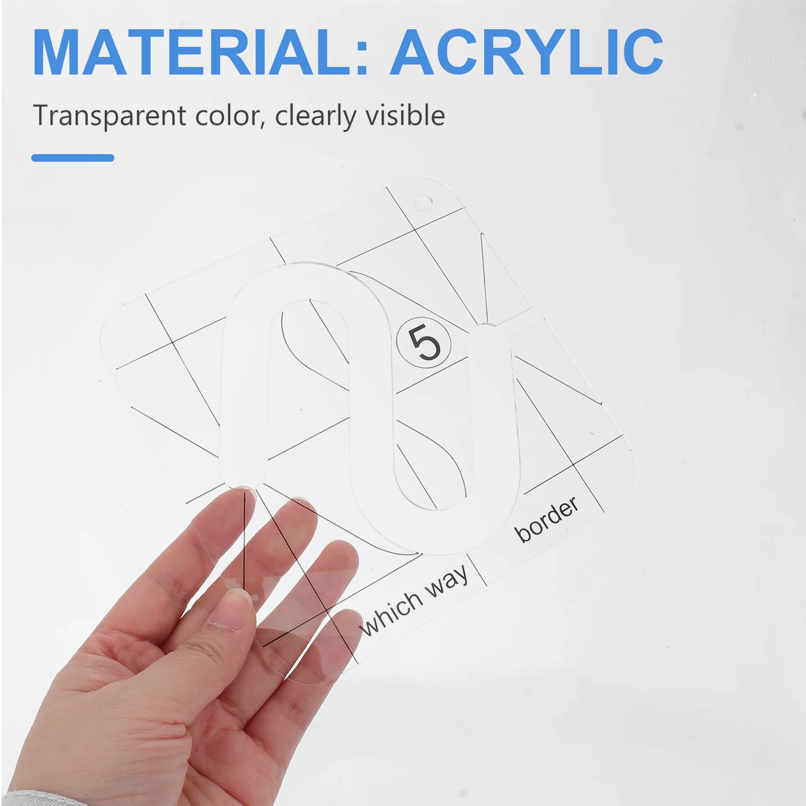 

4Pcs Quilting Rulers Acrylic Sewing Patchwork Ruler Templates for Machine Quilting Free Motion Stitching Tools for Fabric Crafts