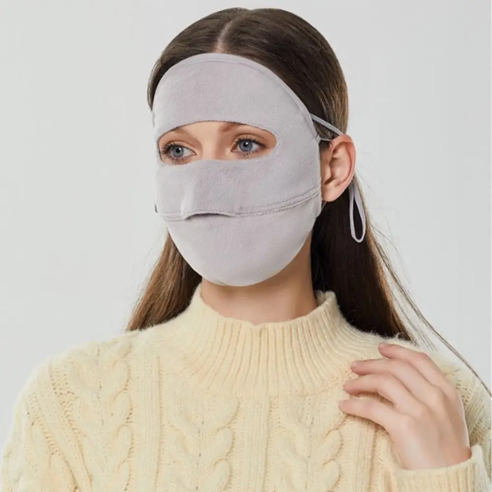 Zacht met dik fluwelen wintermasker Koudbestendig Winddicht Warm masker Opening Ademend Volledige gezichtsbedekking Winddicht masker Buiten