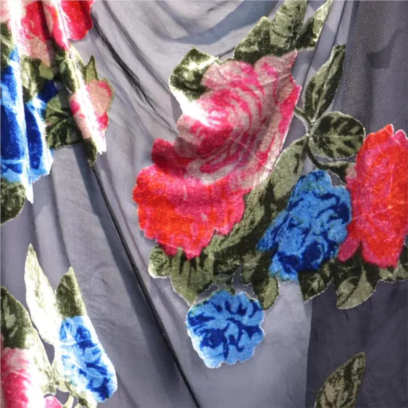 

Бархатное трансграничное женское платье Cheongsam из ткани с принтом