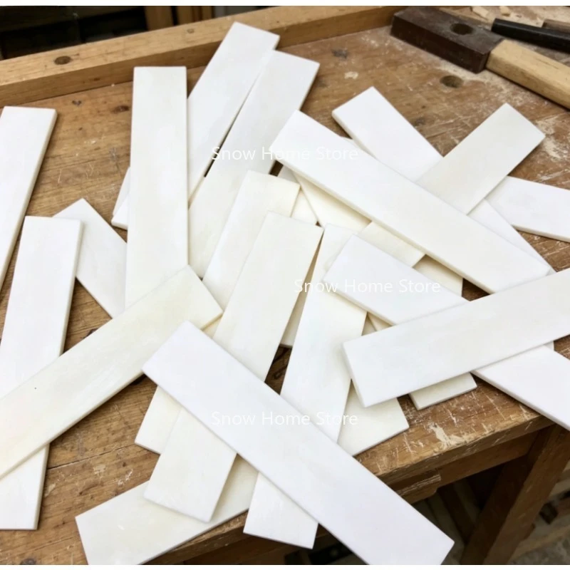 1pc Natural Beef Bone Plate,  Bone Material for Carving, Inlay, Birdcage, Door Flower, Knife Handle, Furniture DIY Craft