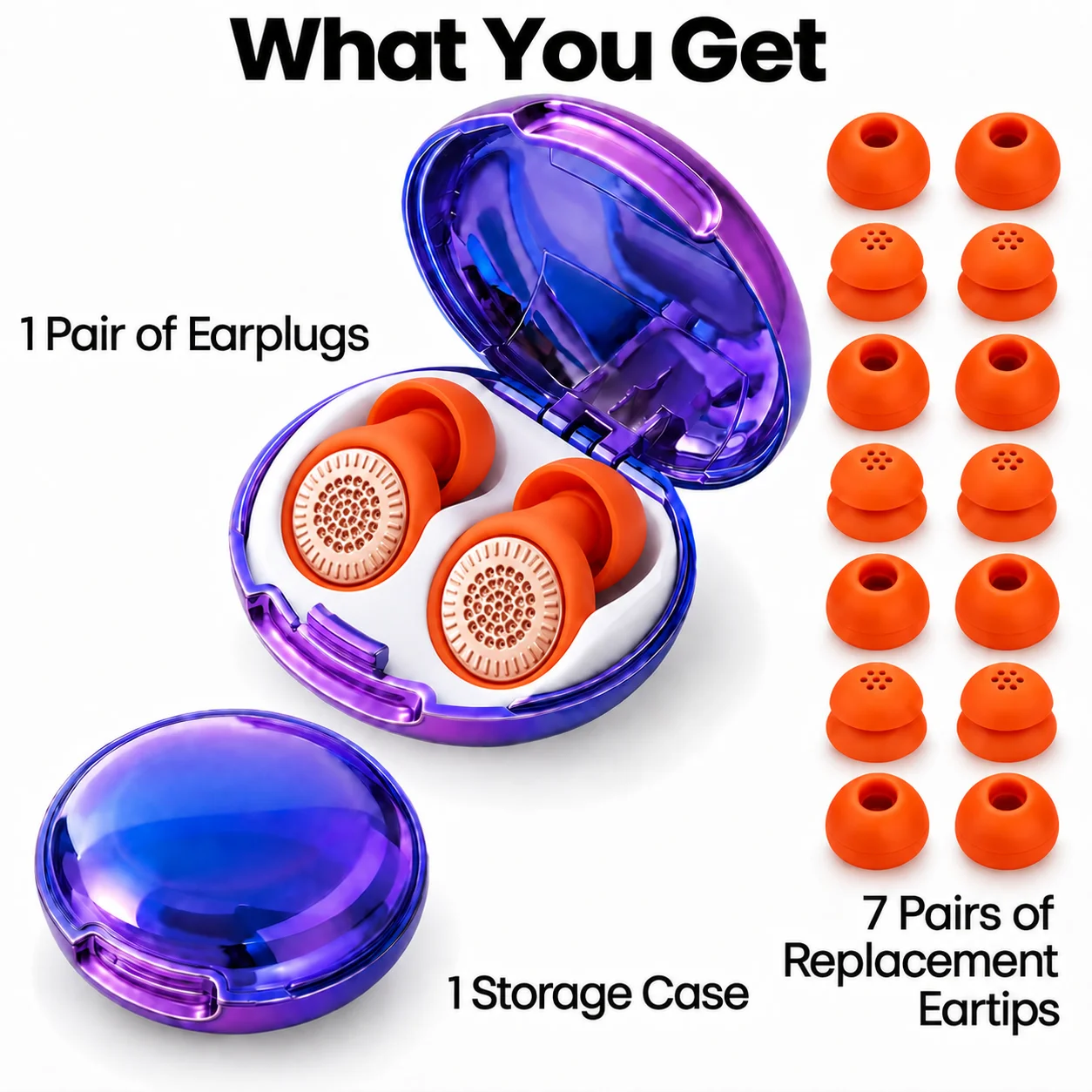 Olyga Sleeping Earplugs for Noise Reduction - Lightweight Honeycomb Silicone Ear Plugs, Pressure-Free Comfort for Deep Sleep
