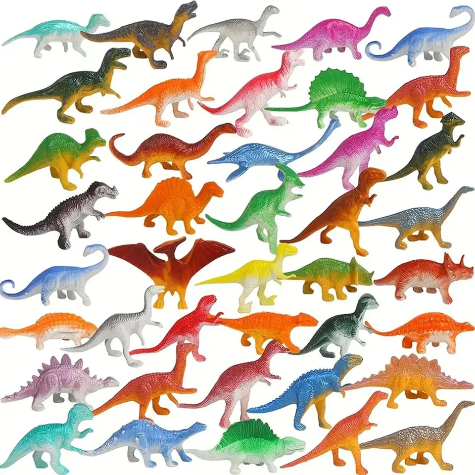48Pcs/set Mini Dinosaur Figures Model Children's Educational Toys Small Simulation Animal Figure Toys for Kids Birthday Gifts
