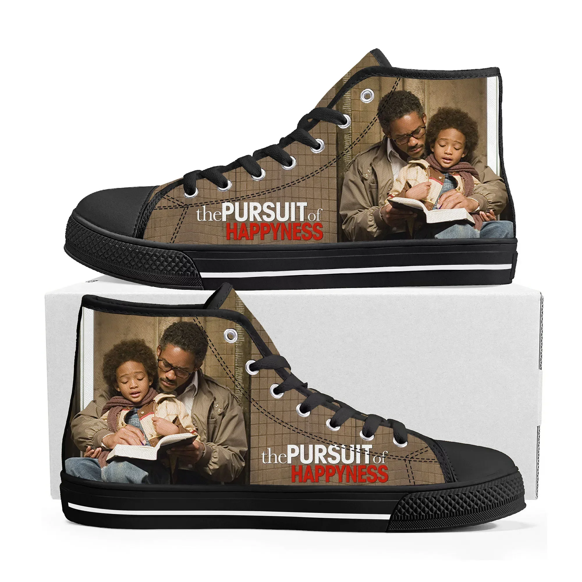 

pursuit of happyness movie High Top Sneakers Mens Womens Teenager High Quality Canvas Sneaker couple Shoe Casual Custom Shoes