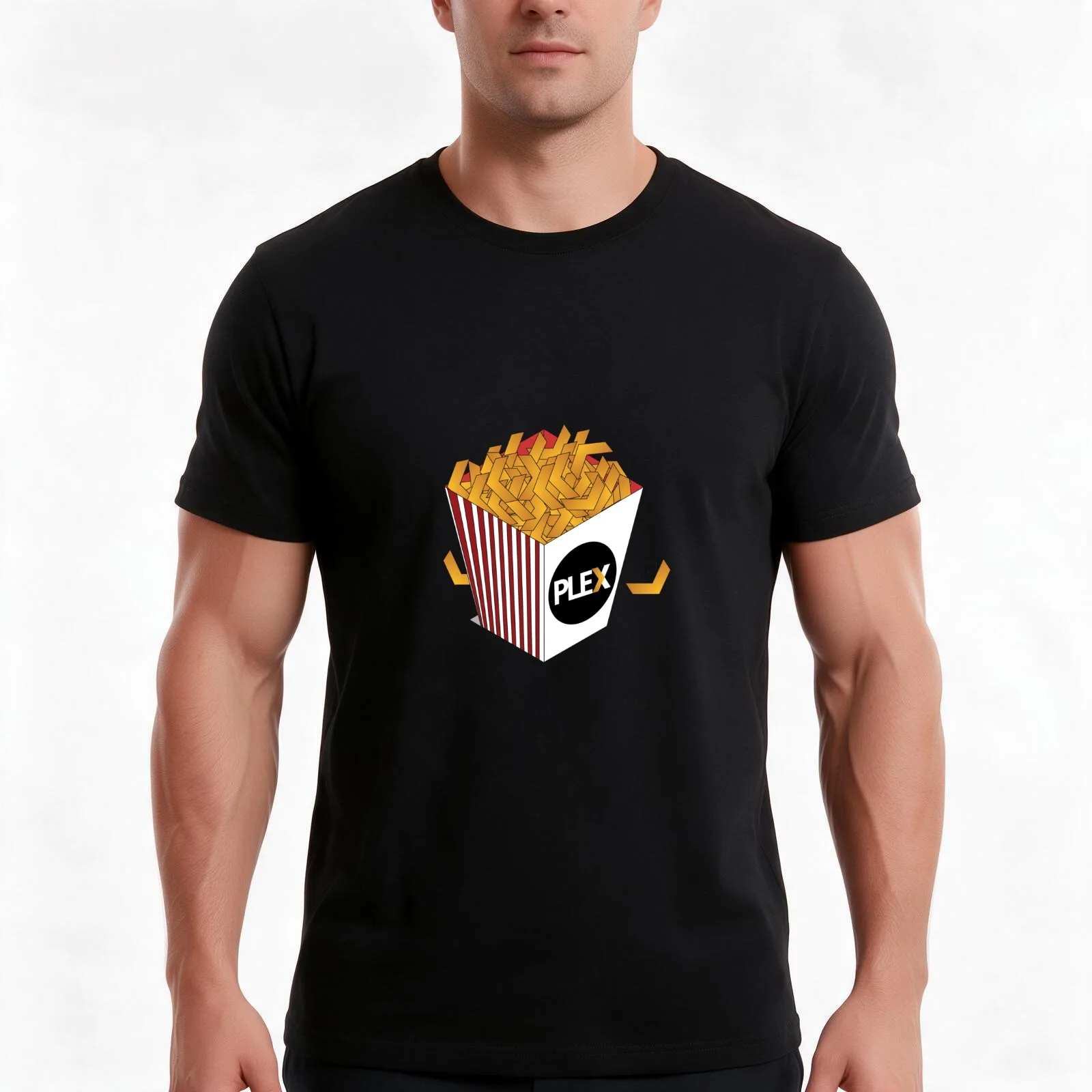 Plex Popcorn T-Shirt, Summer Casual Cotton Tee, Oversized Streetwear Tops, Vintage Graphic Print, Loose Fit Short Sleeve