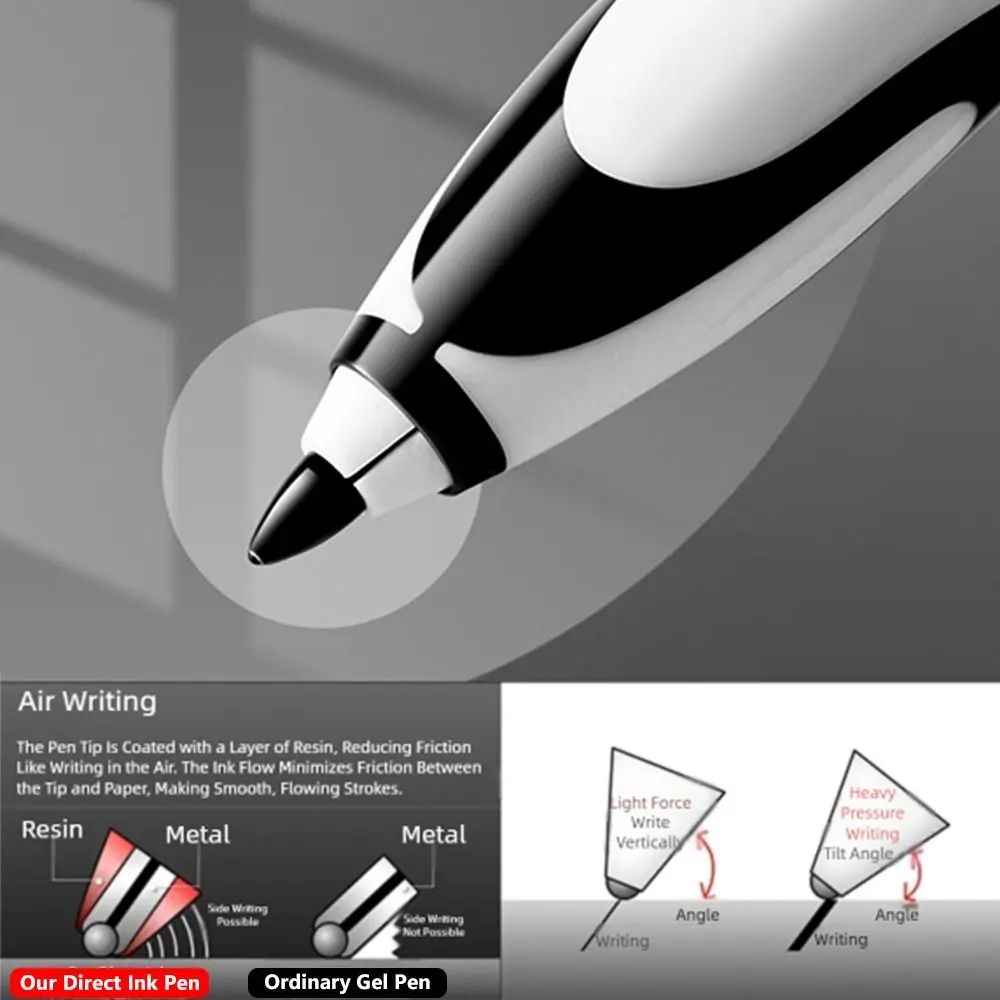 

Durable Black/Red Ink Gel Pen Quick Drying Press Type Neutral Pen 0.5mm Tip Sign Pen School Office