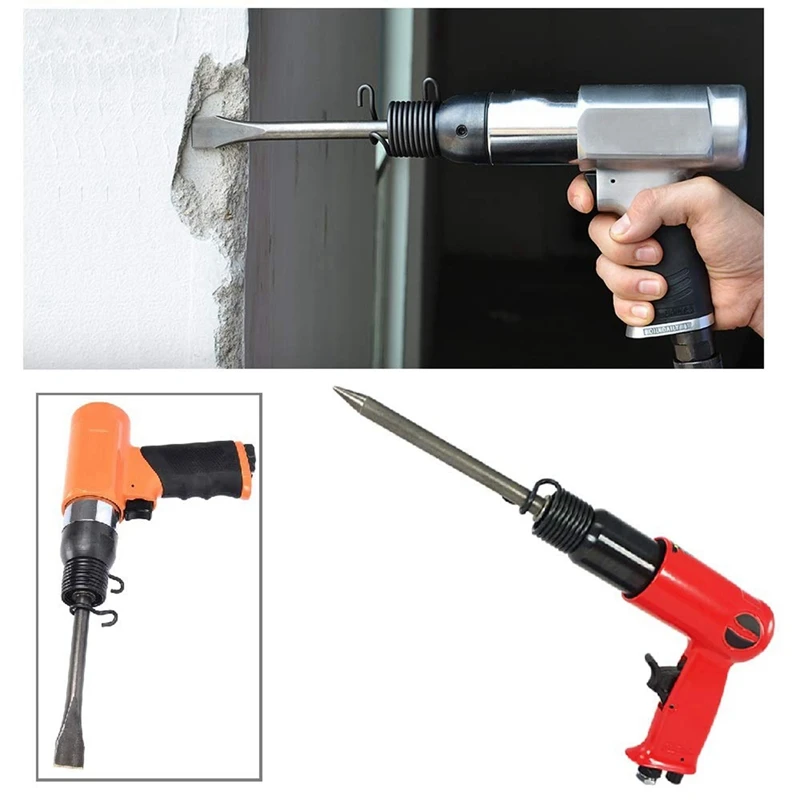 6 Pcs Heavy Duty Smoothing Pneumatic Air Hammer Pneumatic Chisel Bits Tools Kit & 5 Pcs Smoothing Pneumatic Air Hammer Pneumatic