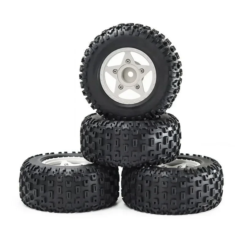 

4Pcs 109mm 1/8 1/10 Short Course Truck Tire with 12mm 14mm 17mm Wheel Hex for TRXS Slash ARRMA SENTON Vkar SCTX10 HPI RC Car
