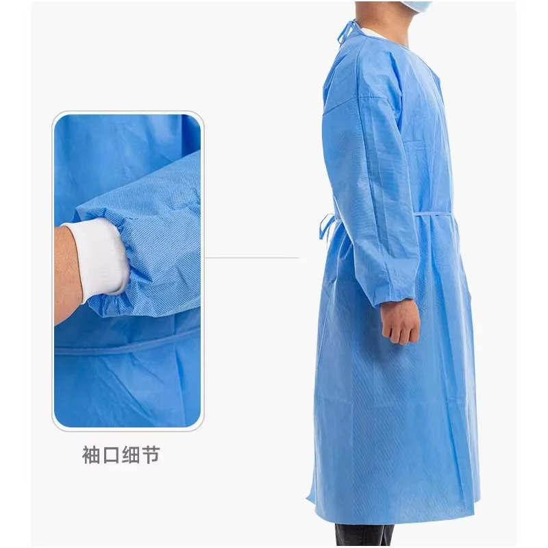 Protective hazardous Clothes Thick Work Isolation Clothing Gown Dental Anti-Oil Dust Stain Nursing Gown Disposable