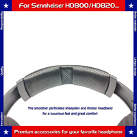 Upgraded Perforated Sheepskin Replacement Headband Cushion Compatible with Sennheiser HD800 HD800S HD820 Drop HD8XX Headphones