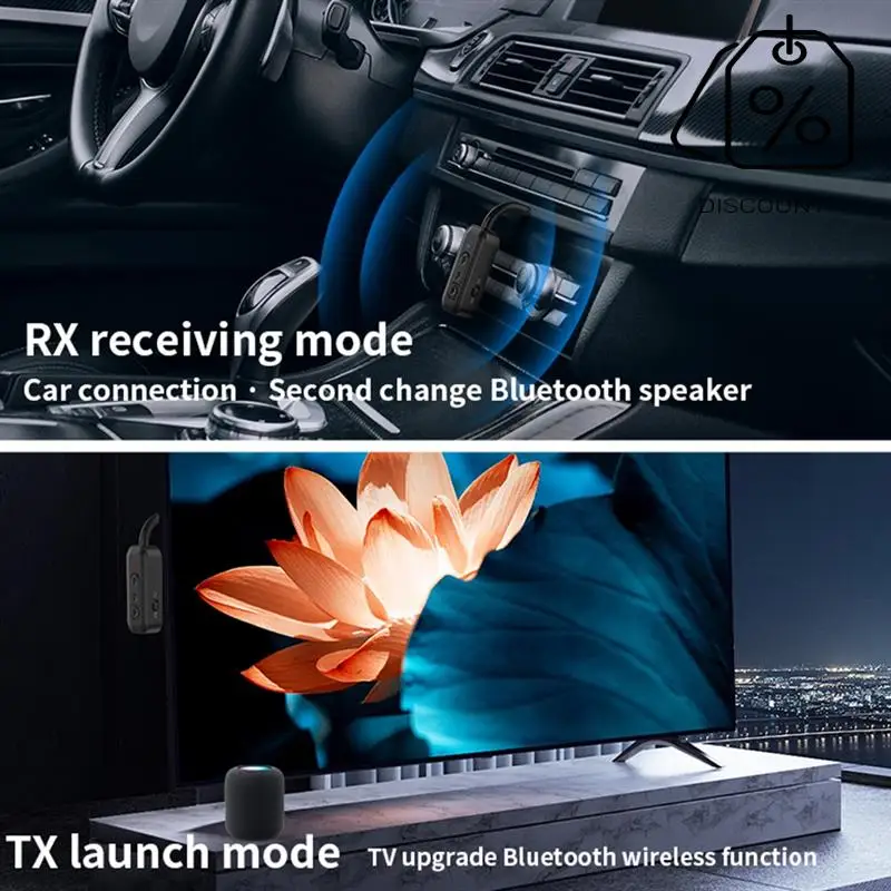 Bluetooth 5.3 Audio Receiver Transmitter Aux Wireless Stereo Music Adapter TF Card Player Handsfree For Car TV PC-Y41A