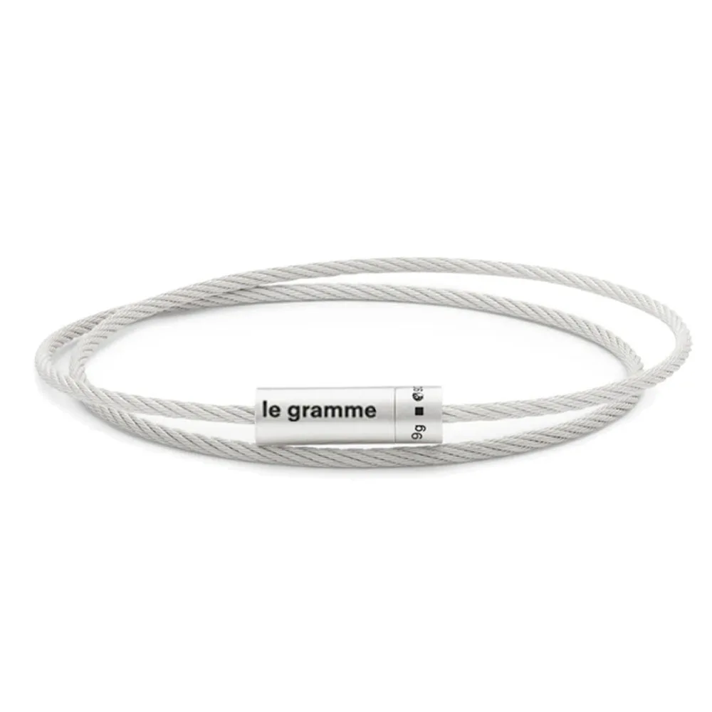 

9g LE Fashion White Double layer Bracelet Rope, 9g 925 Pure Silver Luxury French Couple Jewelry Wholesale