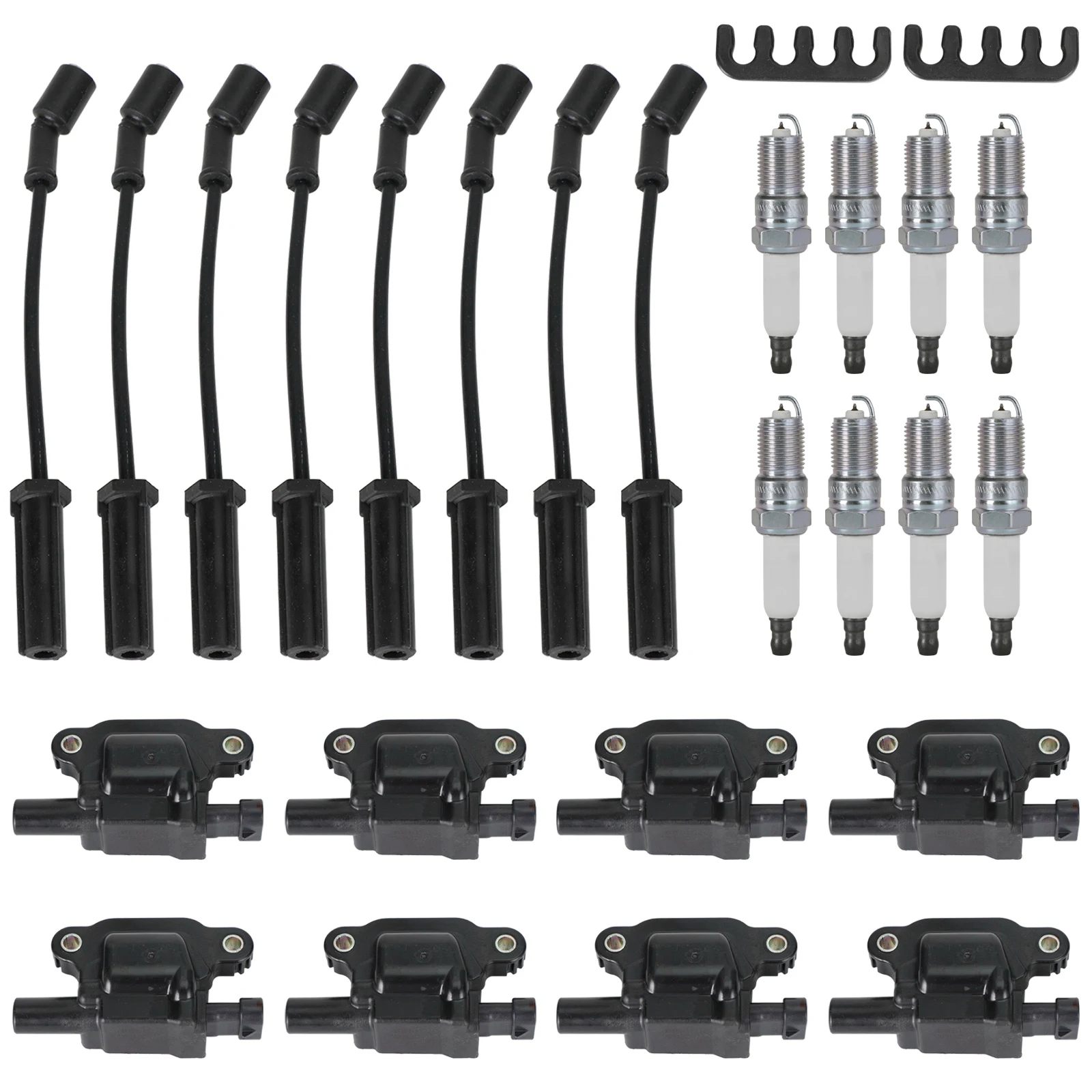 Artudatech 8 STKS Vierkante Bobine + Bougie + Draden 12611424 Voor Silverado 1500 Tahoe GMC - afbeelding 2