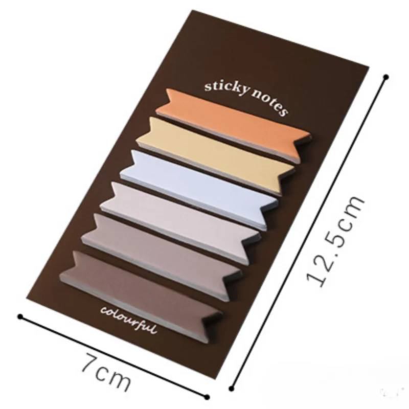 120 Sheets Student Memo Pad Sticky Notes Gradient Color Self Adhesive To Do List Index Label Stickers School Office Supplies