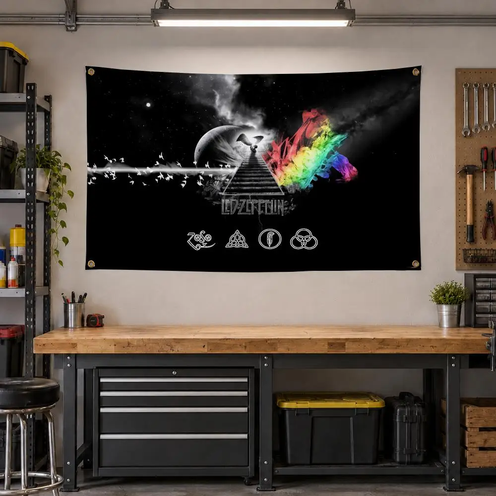 Music Led Zeppelin Classic Rock Flags Personalized Banner Flag Room Dorm Camping Picnic Garage Bar Outdoor Wall Decor