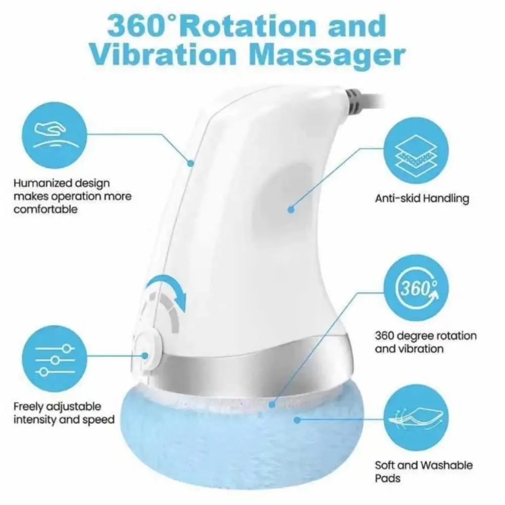 360 °   Rotierendes Cellulite-Massagegerät, tragbare Hautstraffung, Körperformungsmaschine, Guasha, Schönheitspflegegerät, elektrischer Fatburner