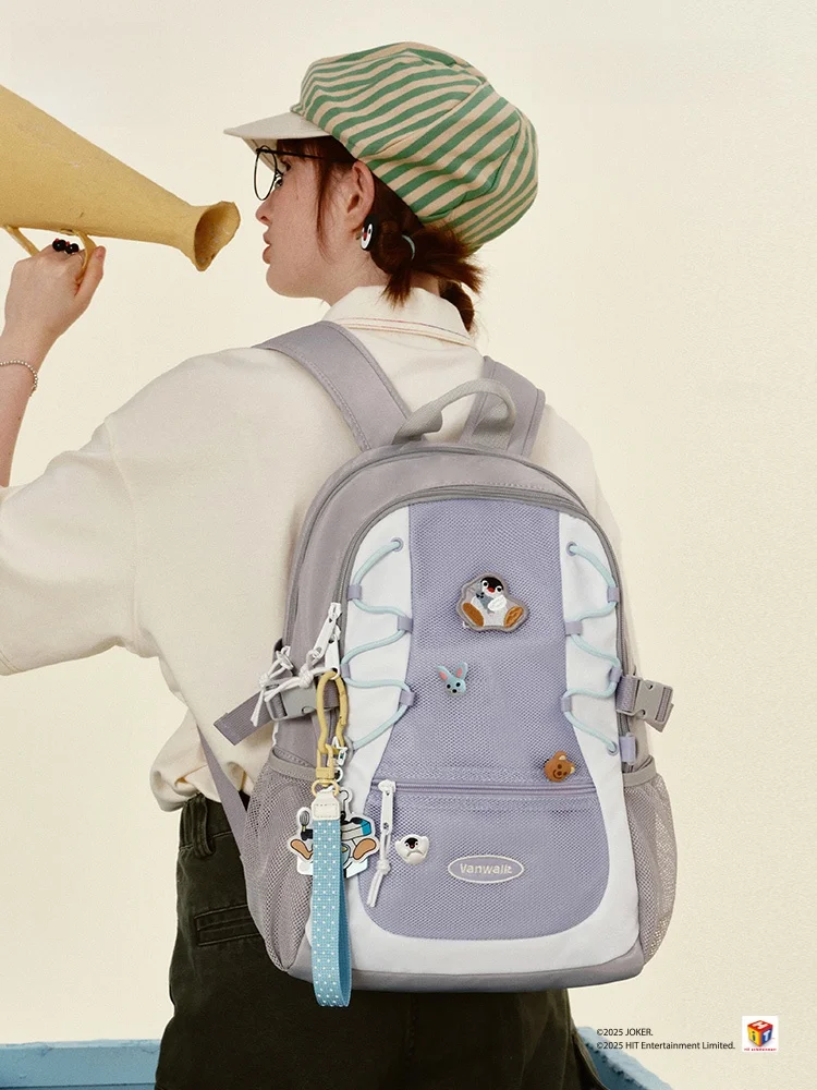 vanwalk-penguin-design-large-capacity-backpack-for-middle-and-high-school-girls-soft-material-commuter-style-waterproof