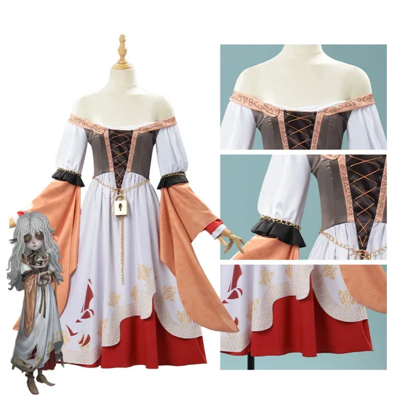 

Game Identity Ⅴ Memory Cosplay Costume Call of The Abyss Little Girl Compasso Guide Dress Wig Woman Sexy Carnival Party Suits;2k