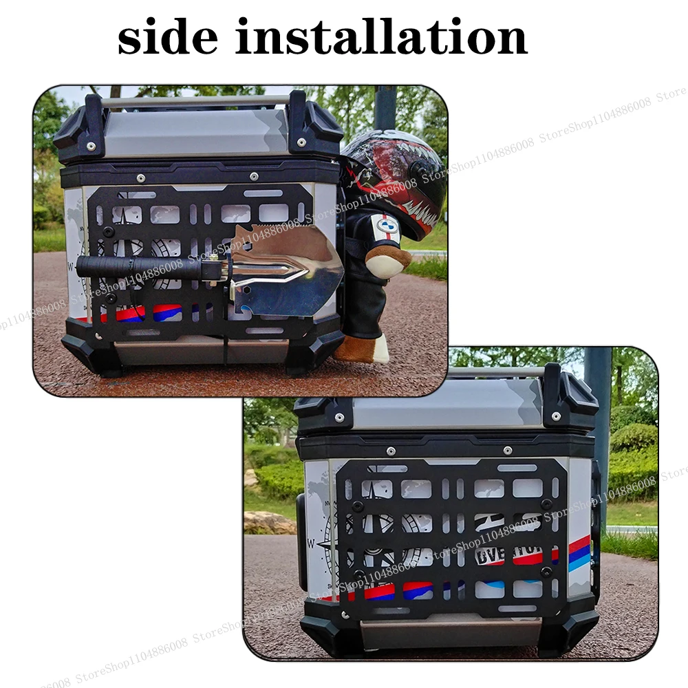 Panel Molle Motocyklowy do Przechowywania w Kuferze DIY Akcesoria Stal Węglowa Uniwersalny Organizer do Kufrów Bocznych Modułowe Przechowywanie