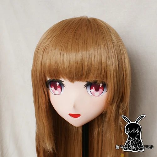 (KM537)Top Quality Handmade Female Resin Cosplay Japanese Role Play Kigurumi Mask Crossdresser Doll Transgender Mask
