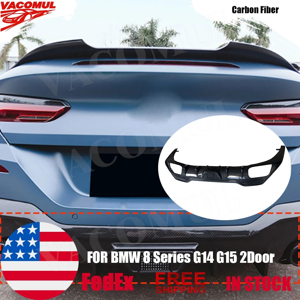 

VACOMUL Real Carbon Fiber For BMW 8 Series G14 G15 2Door 2019- 2022 Sport Rear Diffuser Car Rear Diffuser Lip In Stock