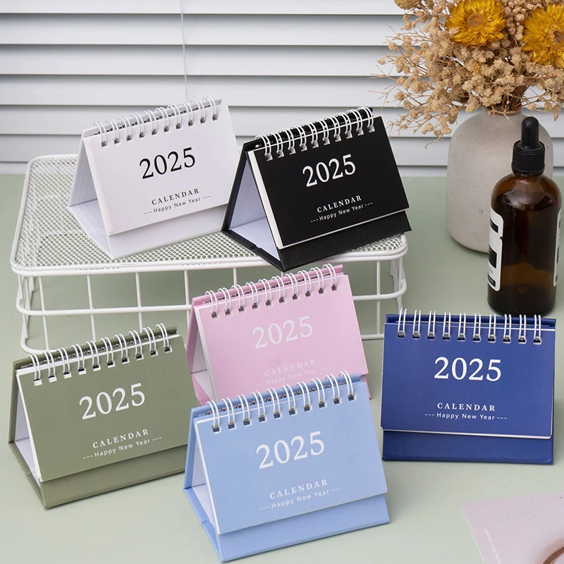 

2025 Mini Desk Calendar Time Manegement Schedule Organizer To Do List Notebooks Memo Pad Minimalist English Calendar